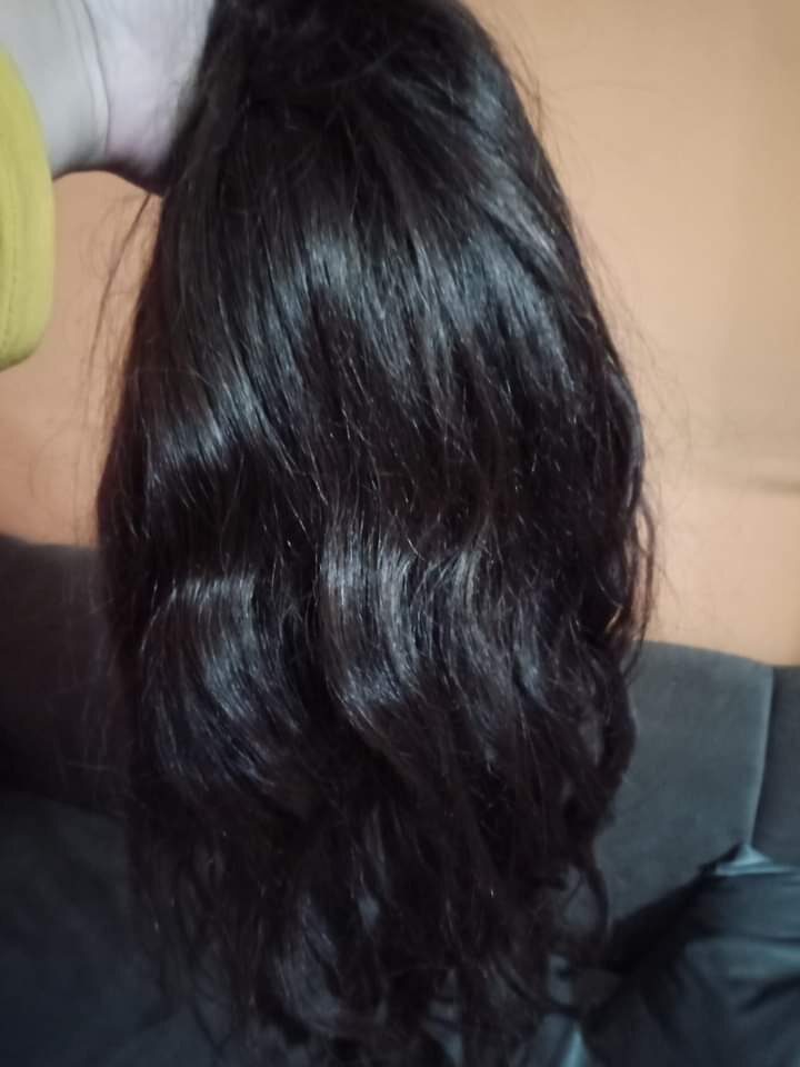 ويج شعر طبيعى طول متوسط كثافه متوسطه استعمال خفيف جدا