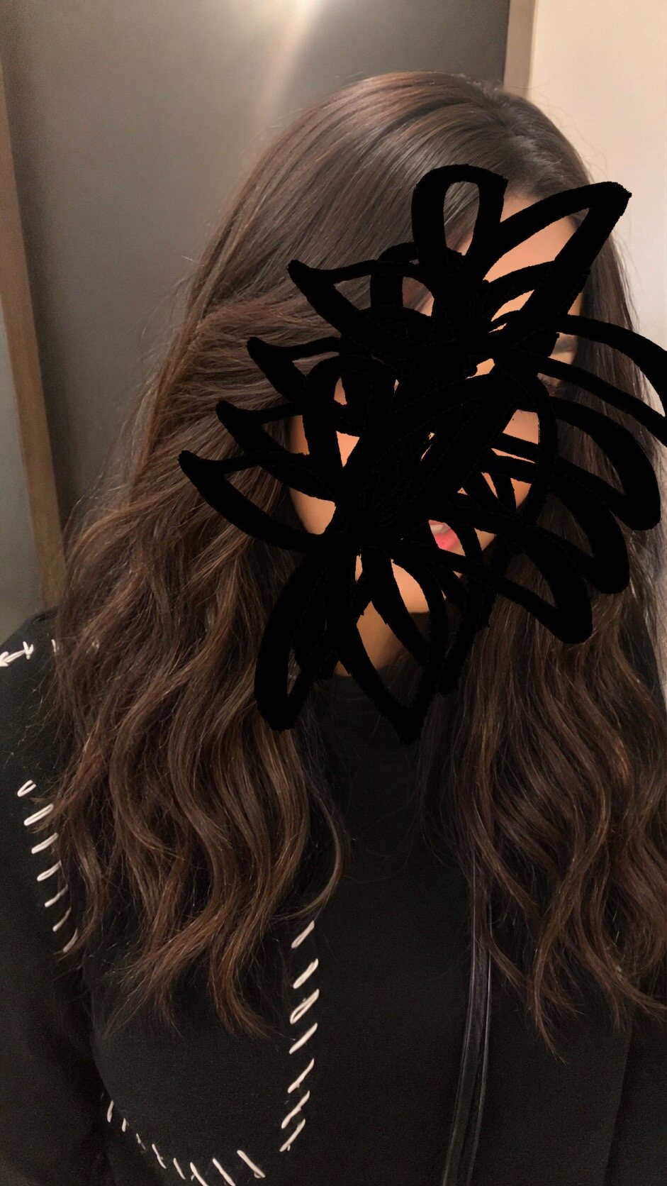 Upart wig باروكة حرف يو كثافة ممتازة ٢٥٠ جم شعر طبيعي بني طول ٧٠ سم