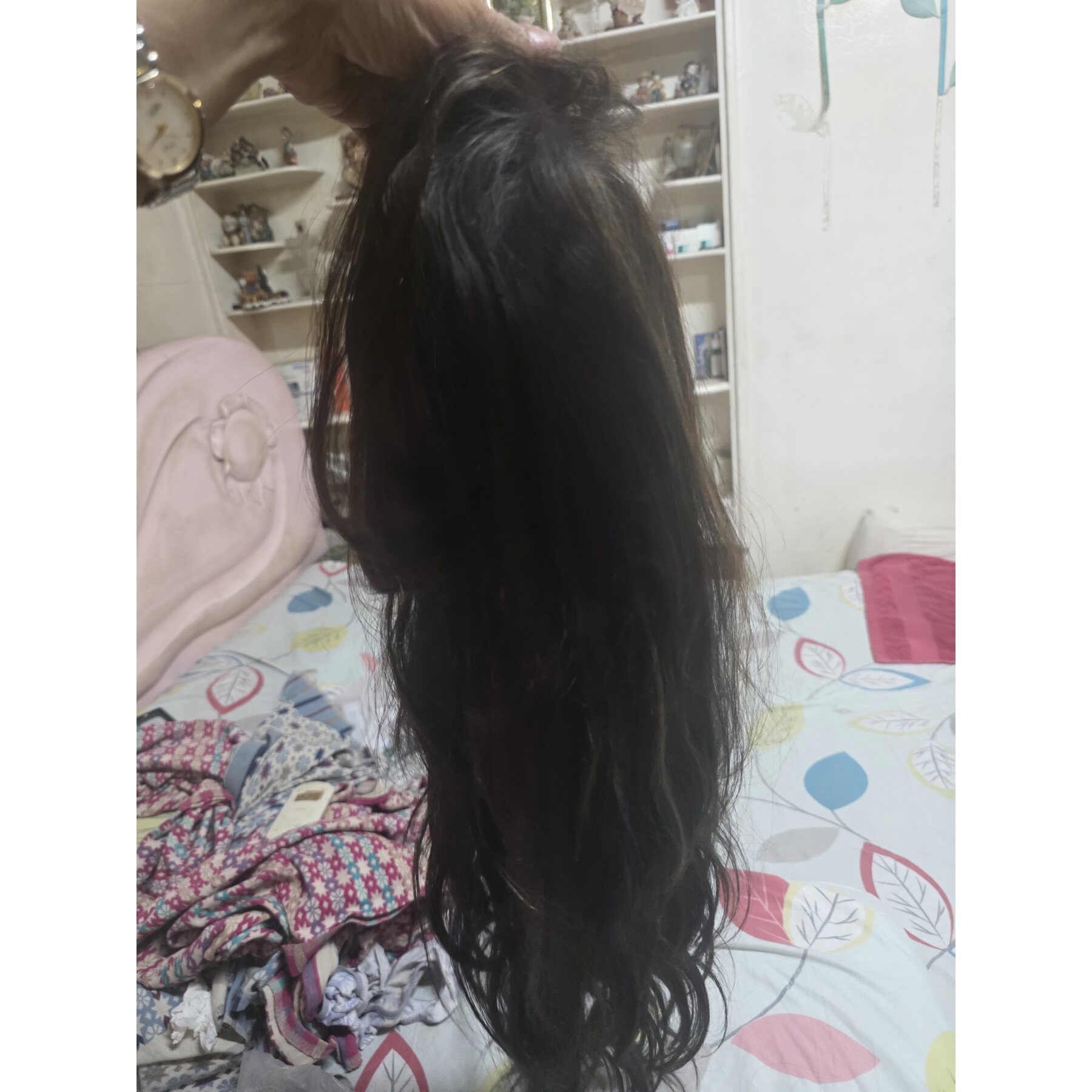 باروكة شعر طبيعي حاله جيده استعمال خفيف جدا اتلبست ثلاث مرات